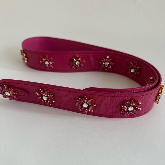 AUTH PRADA Vitello Black & Pink Saffiano Leather Crocodile Double Zip Small Tote - Picture 14 of 15